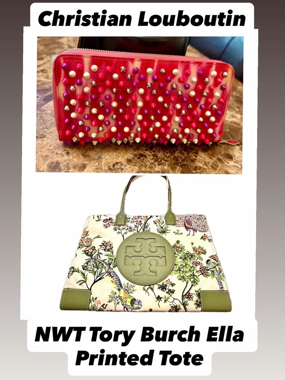 🥰♥️Christian Louboutin & Tory Burch Ella Tote ♥️🥰
